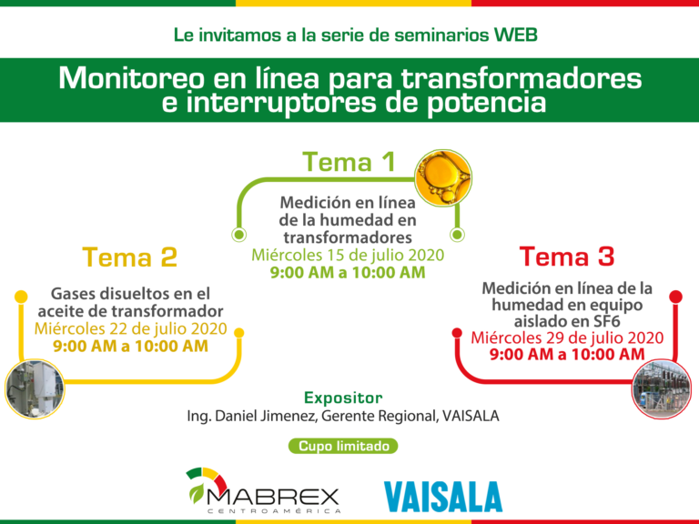 Lee más sobre el artículo Seminario web: Monitoreo en línea para transformadores e interruptores de potencia