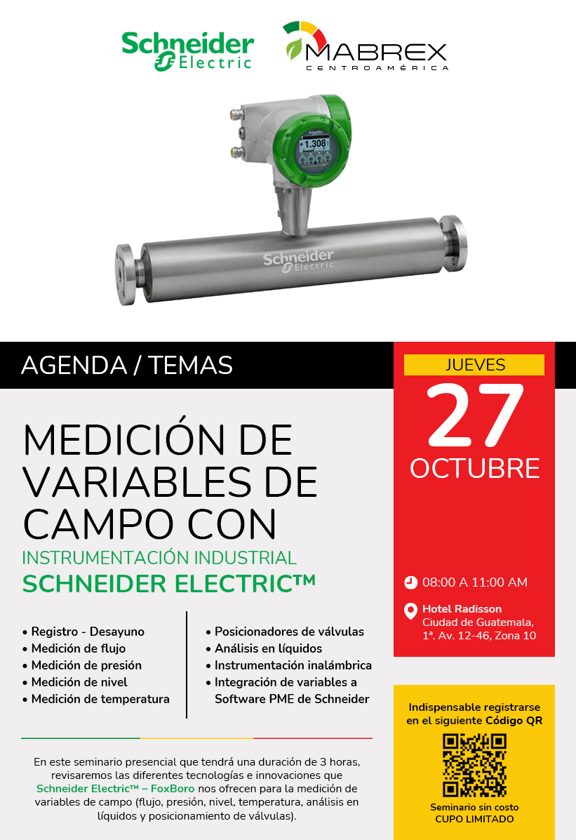 Lee más sobre el artículo Medición de variables de campo con instrumentación industrial Schneider Electric